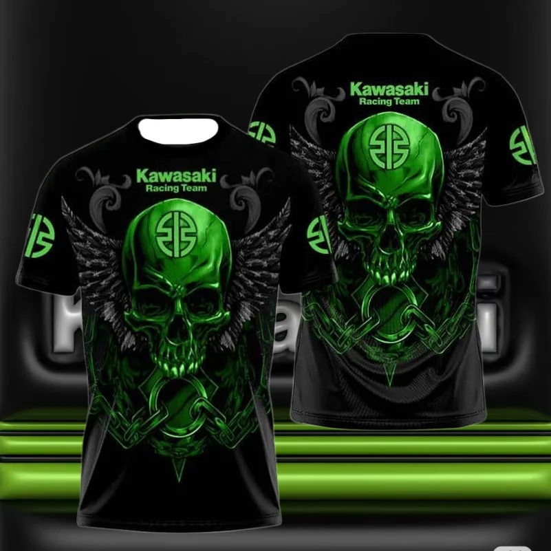

25 Kawasaki Summer Outdoor Sports Popular Quick Drying Breathable Motorcycle T-shirt Thin Motorcycle Sports Comfortable T-shirt