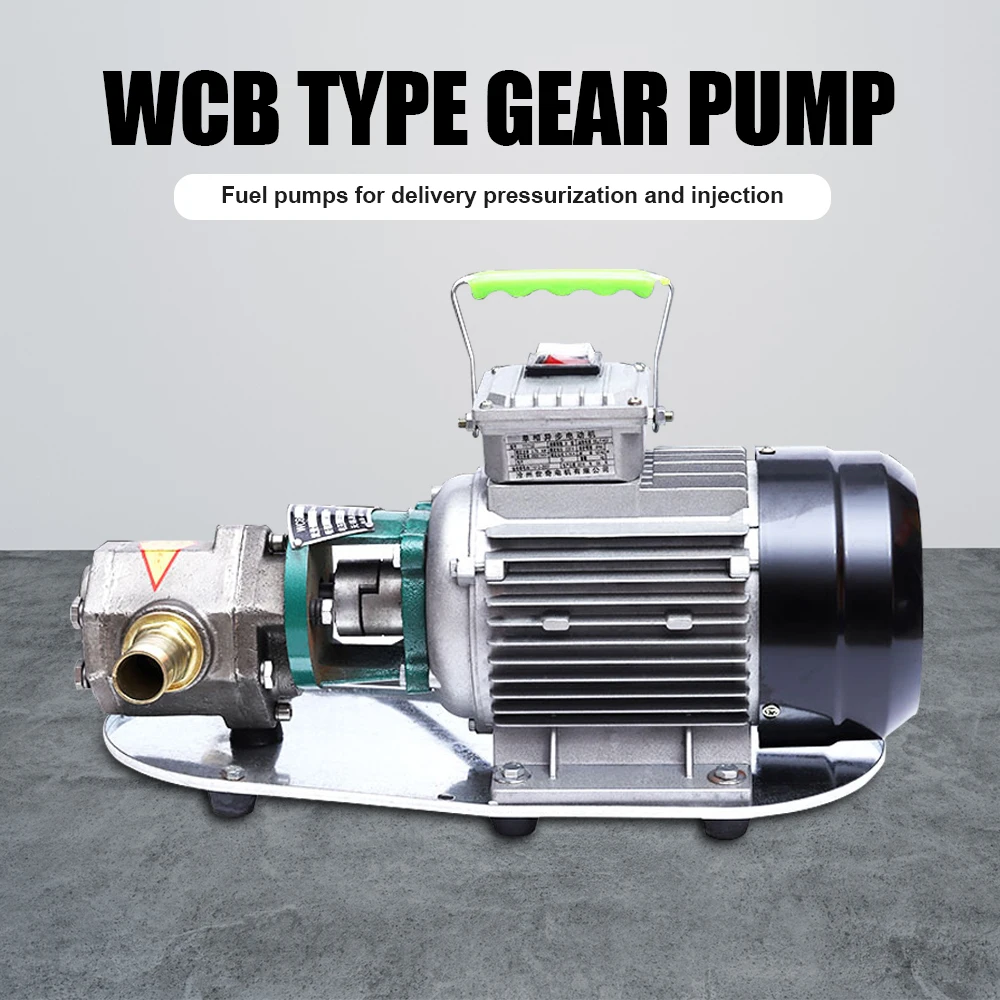 

Electric Water Pump 220V Electric Sump Pump Gear Pump High Flow High Viscosity Self-priming Diesel Portable Gear Pumps
