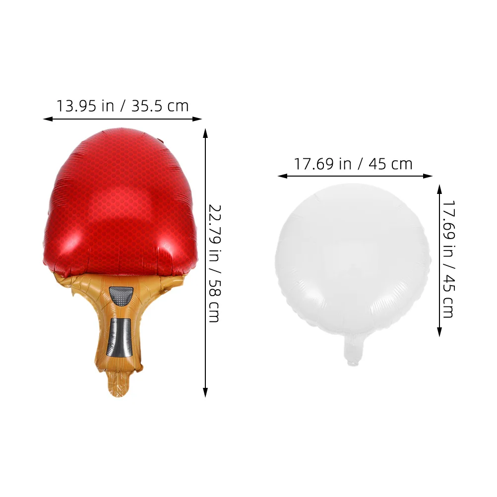 9 قطعة مجموعة بالونات تنس الطاولة احباط الكرة مجداف زينة للرياضة حفلة عيد ميلاد كرنفال الحدث الألومنيوم فيلم بالونات ل #5