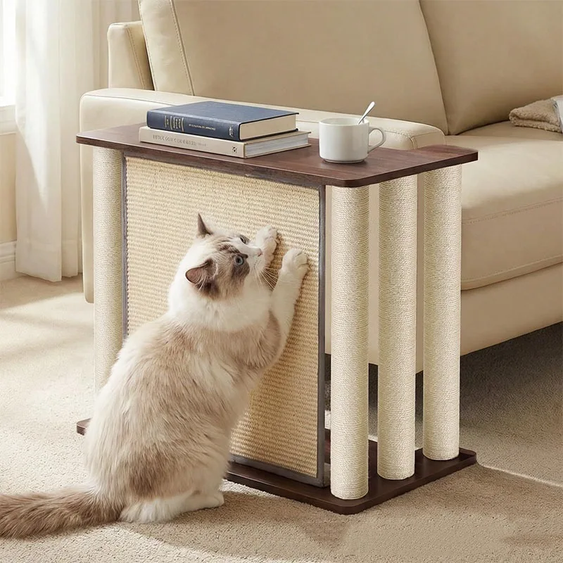Sofa Corner Cat Scratching Post Wooden Couch Protector Scratcher Board End Table Cat Scratchers Indoor Home Cats Furniture