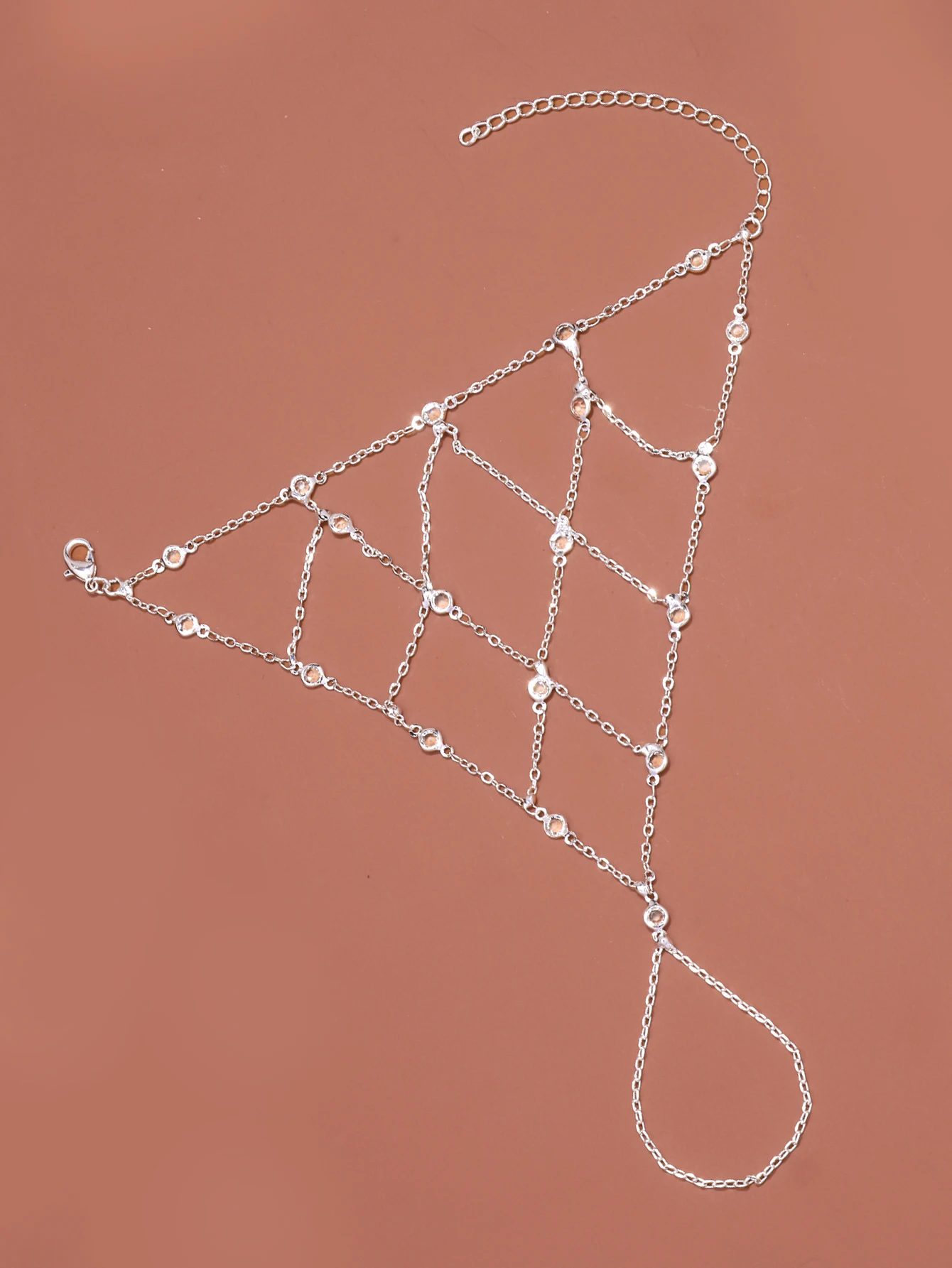 سوار إصبع من حجر الراين بشبكة منشورية، مجوهرات بسيطة لتزيين اليد الأنثوية، سلسلة سوار عصرية متعددة الاستخدامات