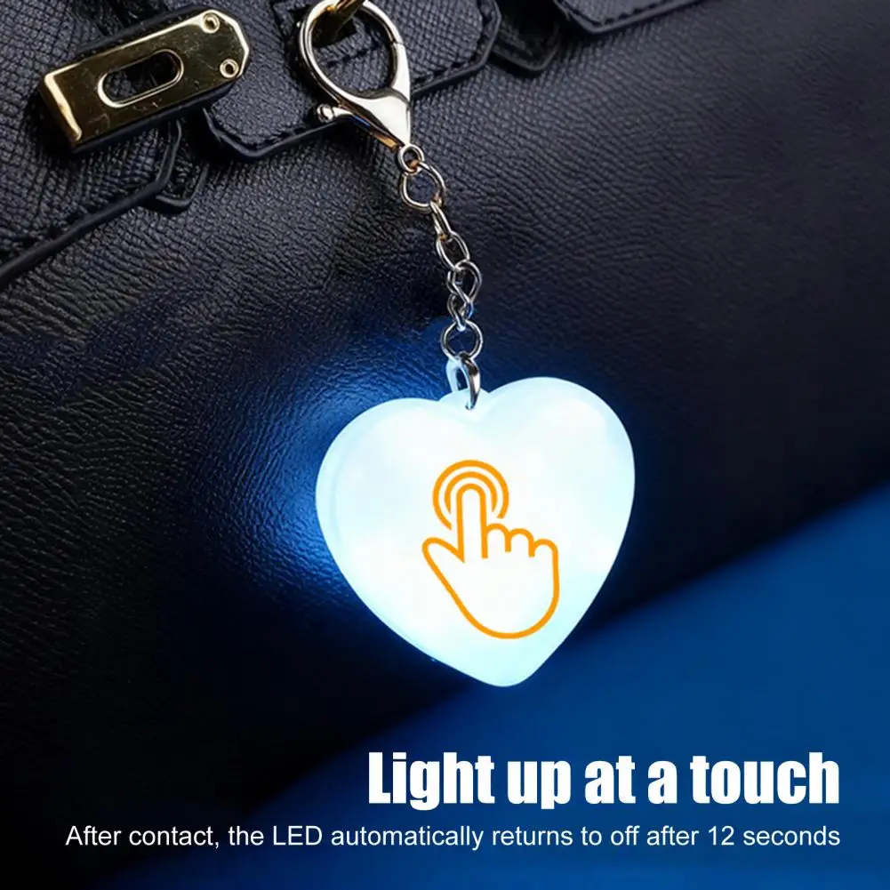Love Heart Handbag Light Heart-Shaped Purse Light with Automatic LED Sensor Rechargeable Touch Sensing Wallet Tote Bag Light