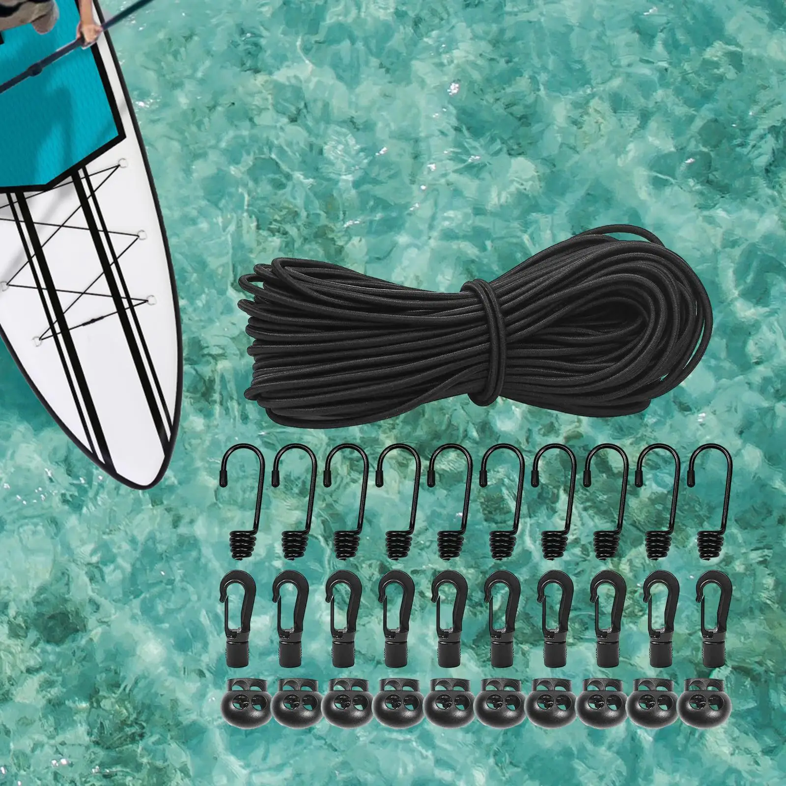 

Elastic Bungee Shock Cord Elastic Rope for Camping Indoor Outdoor Activities
