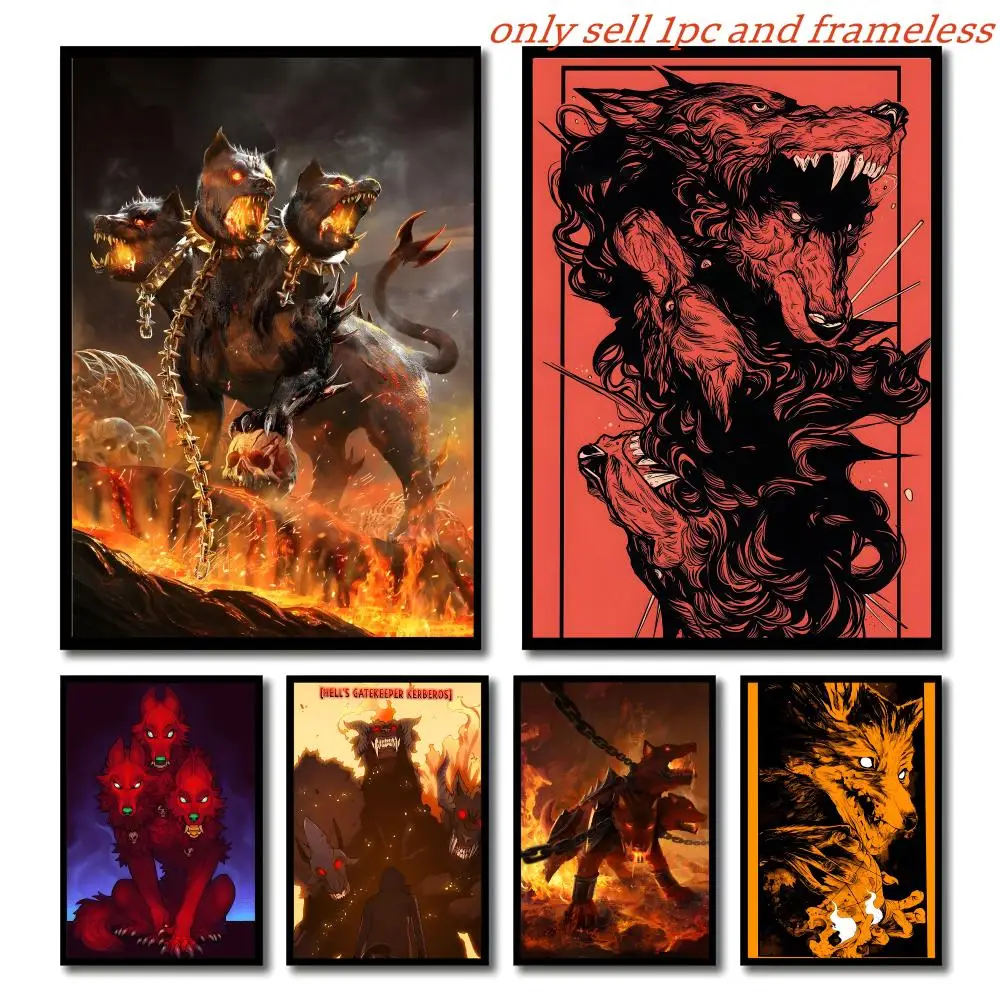 Greek Mythology Kerberos Poster Gift with prints Home bedroom living room decoration promotion and display