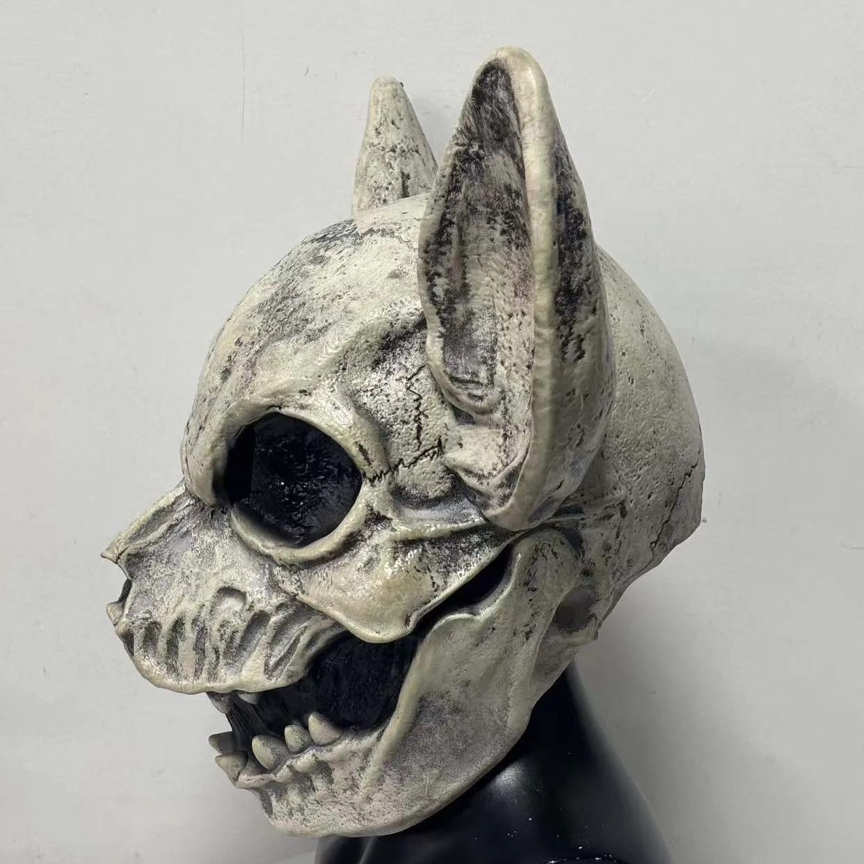 Realistische Totenkopf-Hundemaske Gruselige Tiermaske Horror-Cosplay-Kostüm-Requisite für Halloween-Party Maskerade – Detail 5