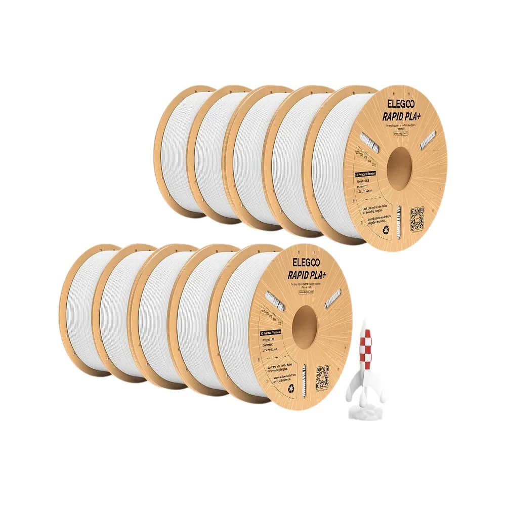 Filament ELEGOO Rapid PLA Plus 1,75 mm, filament do drukarek 3D do druku z dużą prędkością 30-600 mm/s, zestaw 4 sztuk, szpula 1 kg (2,2 funta) — zdjęcie produktu 7