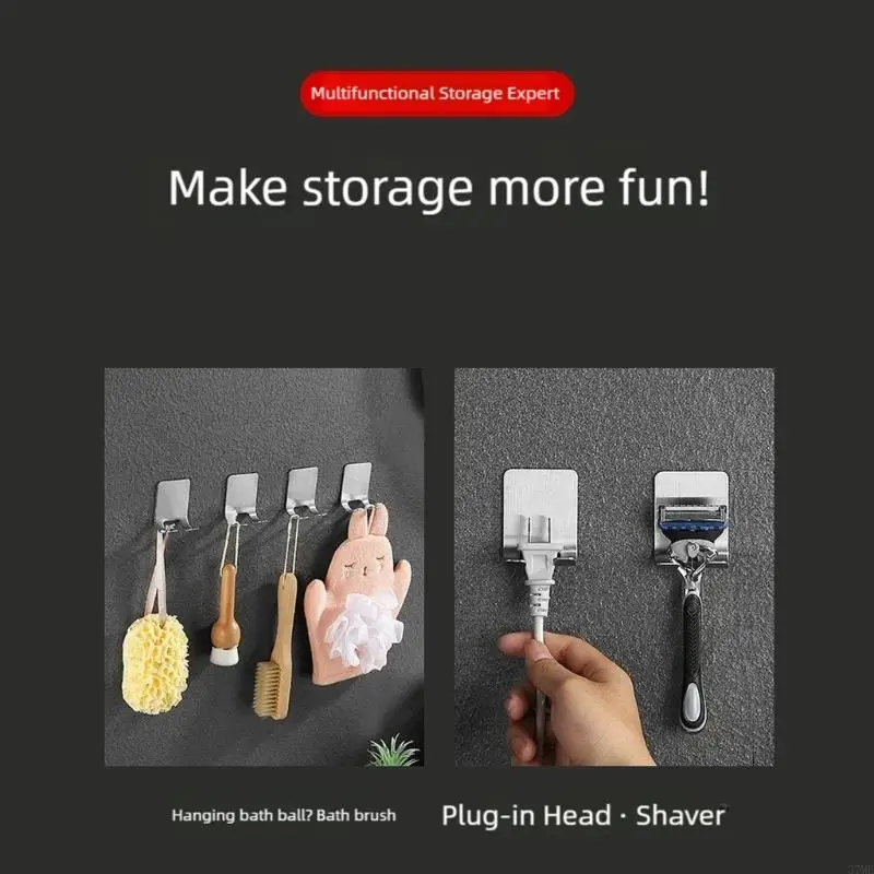 37Me 2pcs Wandrasur Rasierhalterhalter Mehrzweck -Rasierhaken Metallbügel für Rasierer