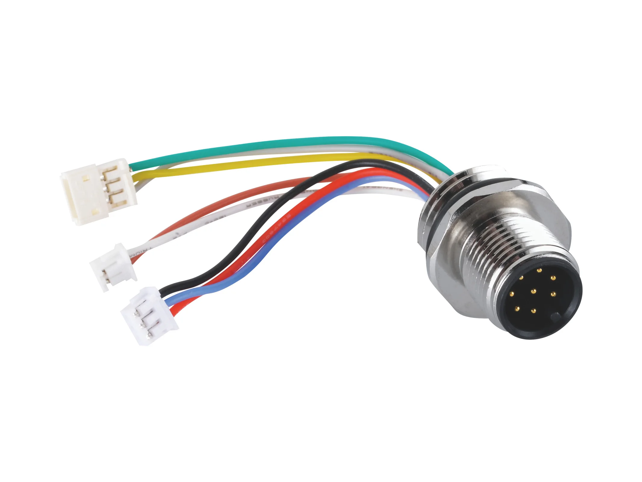 Male Panel Sensor Connector Rear Side Fastening End M12 a Code 8 Pin Brass Male & Female Electric Wire Panel Connector Soldering