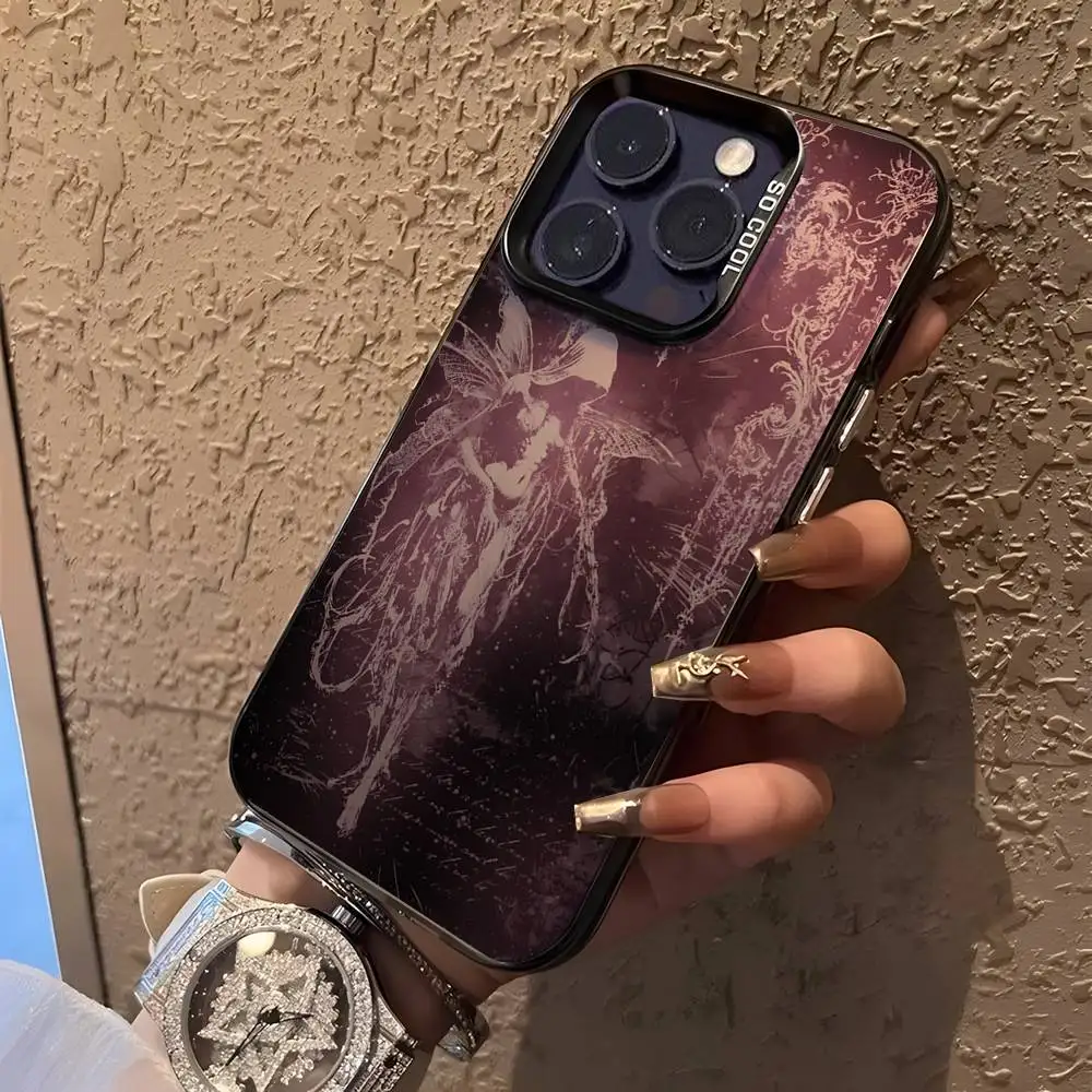 Gothic coquette cybersigilism Phone Case For iPhone 16,15,14,13,12,11,Pro,XS,Max,Plus,Mini,SE Black Candy Matte Shockproof Cover - náhled 3