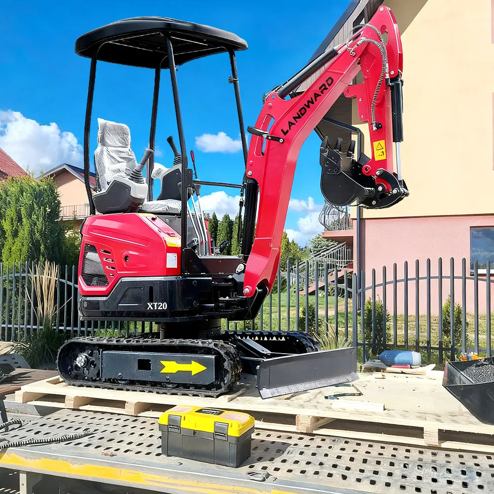 

CE Europe 2-Ton Mini Excavator Tools XT20 Multi-Function Fully Hydraulic Mini Excavator Home Use 2000kg Digger Trencher Custom