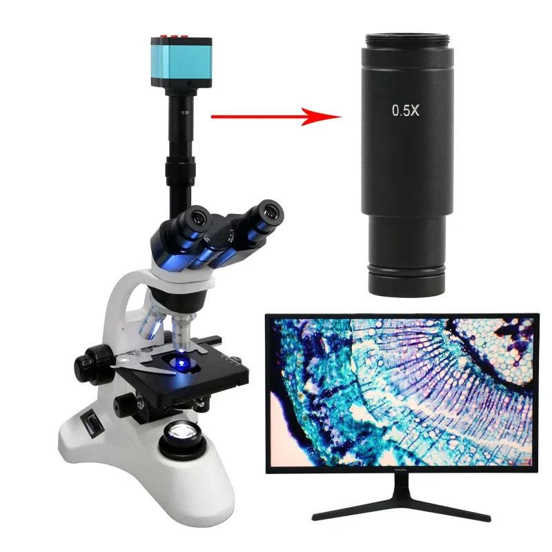 Video Microscope Camera 0.5X C Mount Lens Adapter 23.2mm 30mm 30.5mm CCD CMOS Camera Adapter Digital Eyepiece Accessories