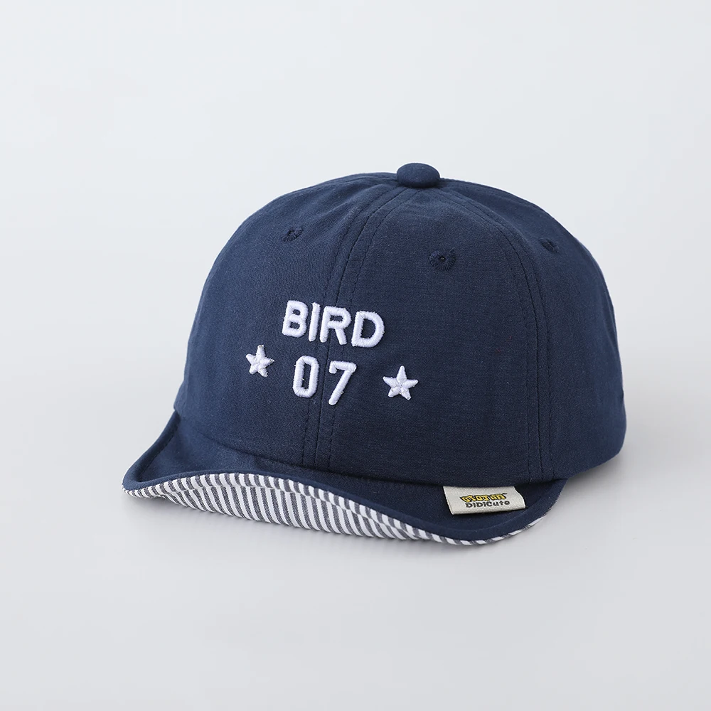 Simple embroidery digital 07 star soft brim baseball cap for children, casual outdoor, versatile sun protection hat view 2