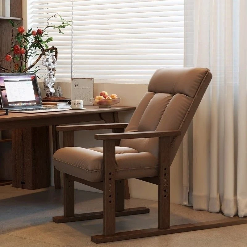 

Folding desk sofa chair computer chair office solid wood comfortable recliner back chair