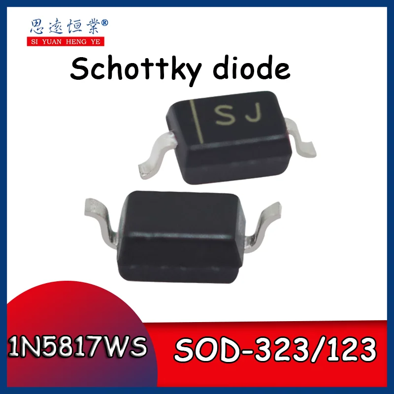100pcs 1N5817WS Schottky diode 1N5817 silk-screened SJ 0805/1206 SOD-323/123 brand new
