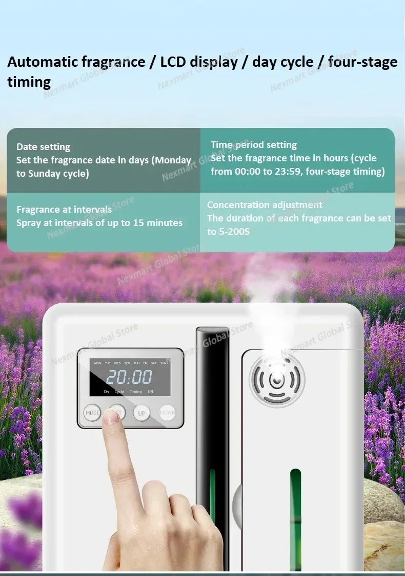 Aroma Diffuser 200ML Scent Unit Essential Oil Aroma Fragrance Machine For Large Area Hotel Home Office Toilet Fragrance