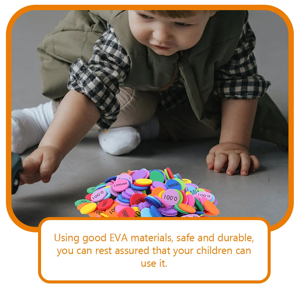 

320pcs EVA Digital Discs Educational Toys Kids Math Learning Aids Place Value Disks Arithmetic Mats Bright Safe
