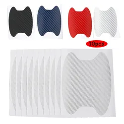 10pcs/Lot Universal Handle Sticker Car Door Handle Bumper Sticker Paper Protective Film Carbon Fiber Handle Wrist Bumper Sticker