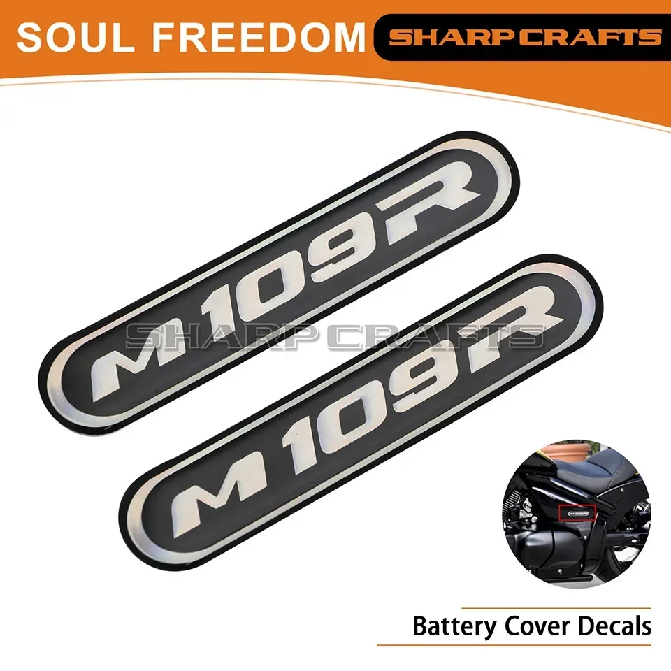 Calcomanías de cubierta de marco de carenado de batería, pegatinas epoxi 3D, emblemas para Suzuki bulevar M109R Intruder M1800R VZR1800 Boss 2006 - 2022