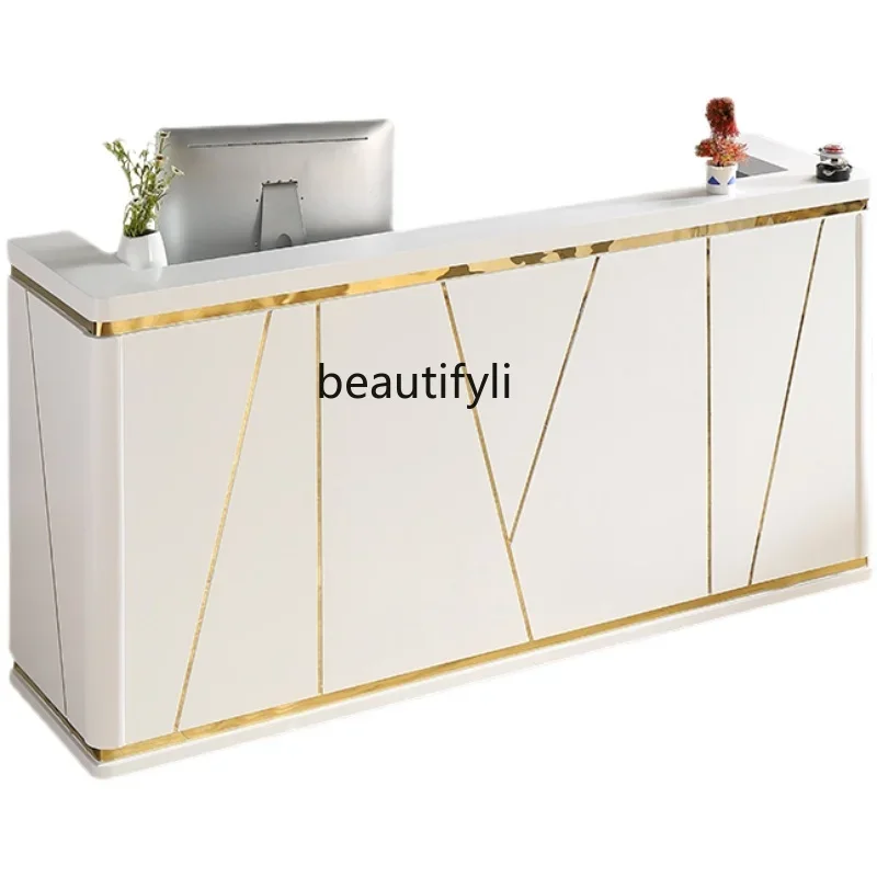 

Simple Clothing Beauty Salon Cashier Pavilion of Regimen Barber Shop Bar Front Desk Modern Reception Desk