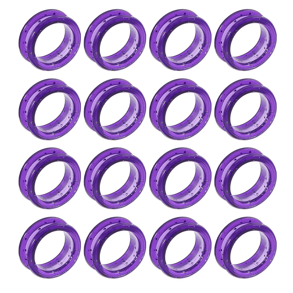 

20 Pcs Scissors Hairdressing Ring Grooming Shear Thumb Inserts Finger Barber Modify Protector Purple