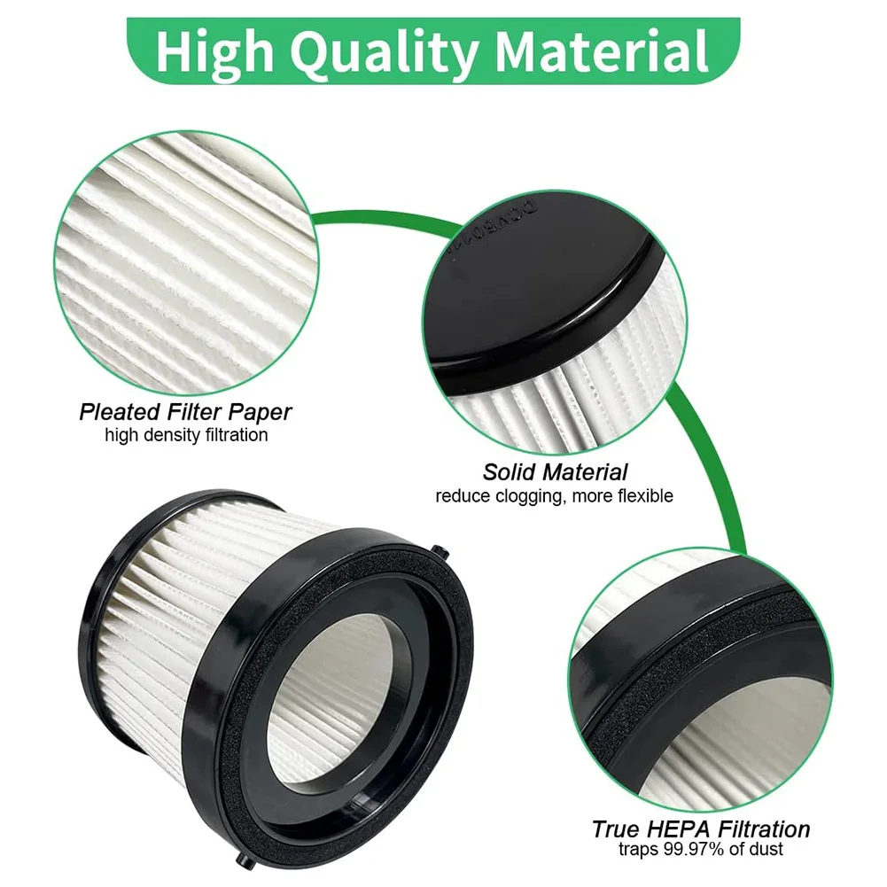 Vacuum Cleaner Filter And Sponge Set DCV5011H For DCV501HB Cordless Handheld Vacuum 4 Foam Sleeve Filters
