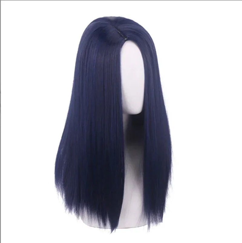 Anime Arcane Caitlyn Cosplay Wig Dark Blue Long Straight Heat Resistant Synthetic Hair The Sheriff of Piltover Wigs Cos