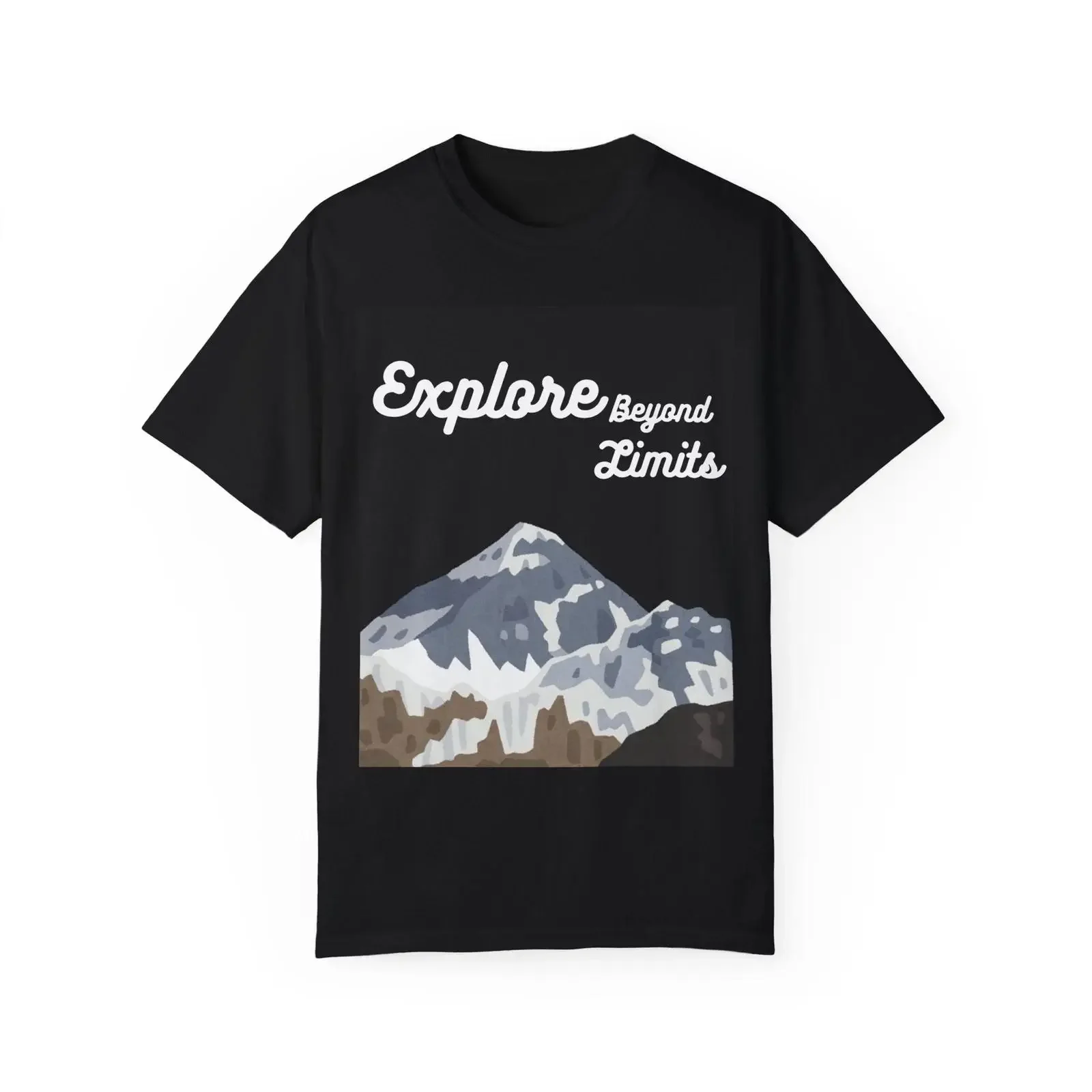 Explore Beyond Limits T Shirt Adventure Travel Outdoor Gear  vintage Washed Stylish homme Versatile Casual designer clothes