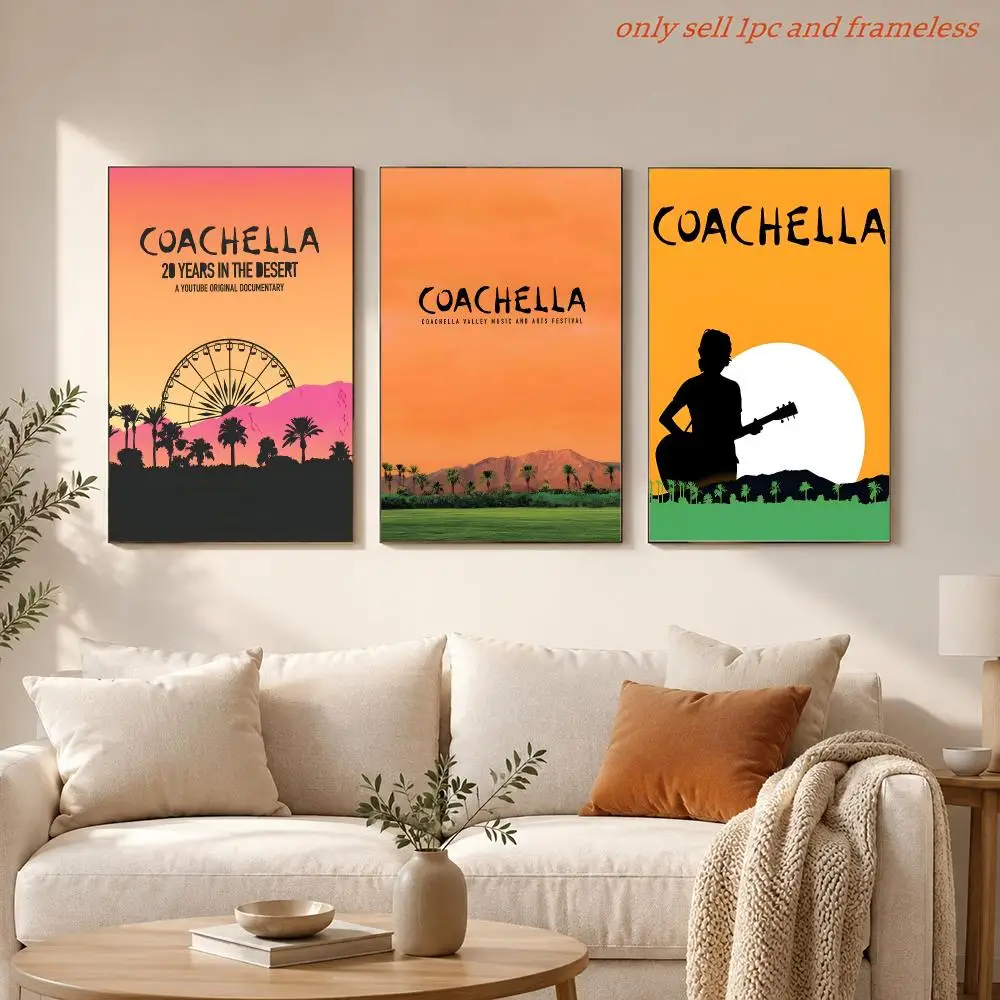 Coachella Valley Music and Arts Festival Poster HD Anime Hot Theme Singer/OST/Movie-Waterproof Self-Stick Home Decor