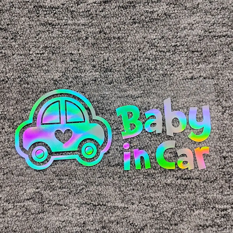 1-Pack Car Window Decal Sticker for Babies Interior Creative Scratch Cover Laser Cut Adhesive Decoration Auto Body Art 19 Model