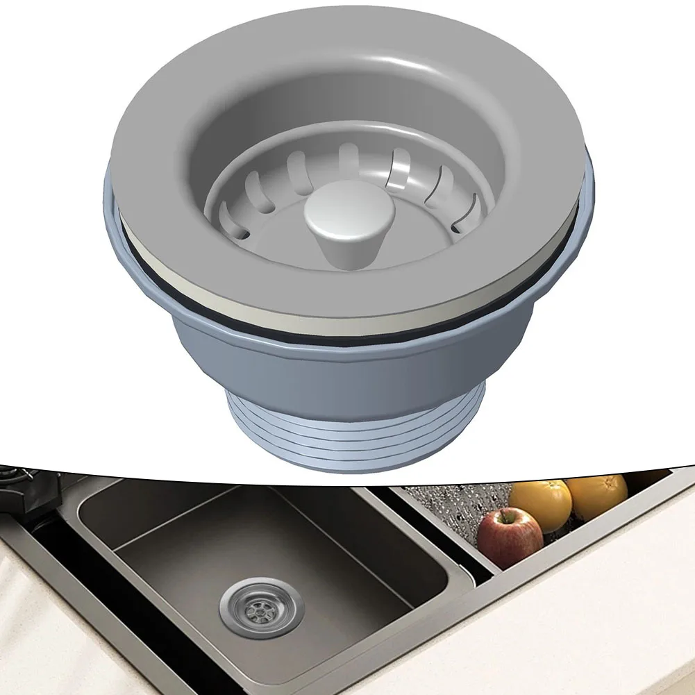 1 Pcs 85mm Stainless Steel & PVC Sink Stopper Kitchen Sink Strainer Stopper Waste Sink Filter Kitchen Tools Part
