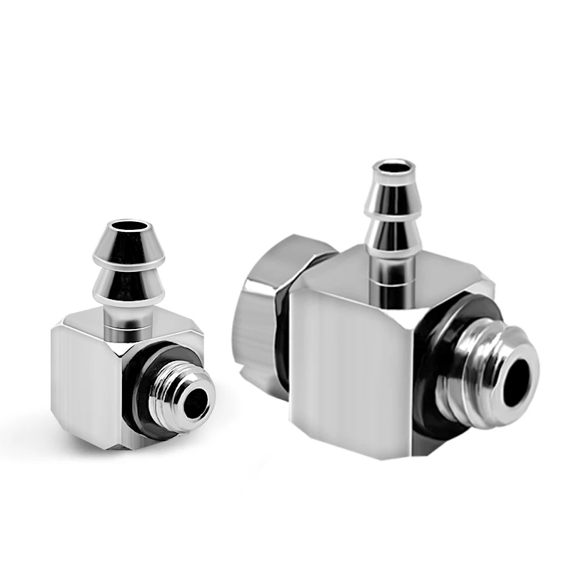 Brass Pneumatic Quick Connector M-5ALHU-3/4/6 | Mini Barb Elbow Fittings for 3mm/4mm/6mm Tube | 10pcs Air Hose Kit