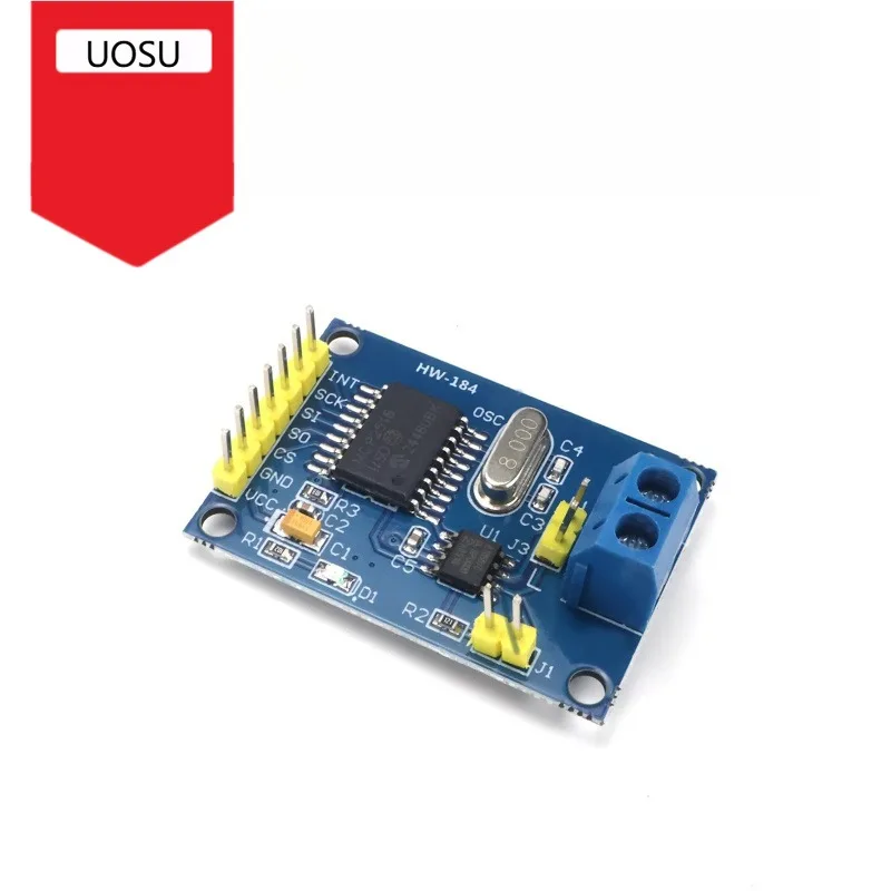 MCP2515 CAN Bus Module TJA1050 SPI Interface Receiver CAN Driver Controller 1Mb/s Industrial Grade for 51 MCU ARM Arduino