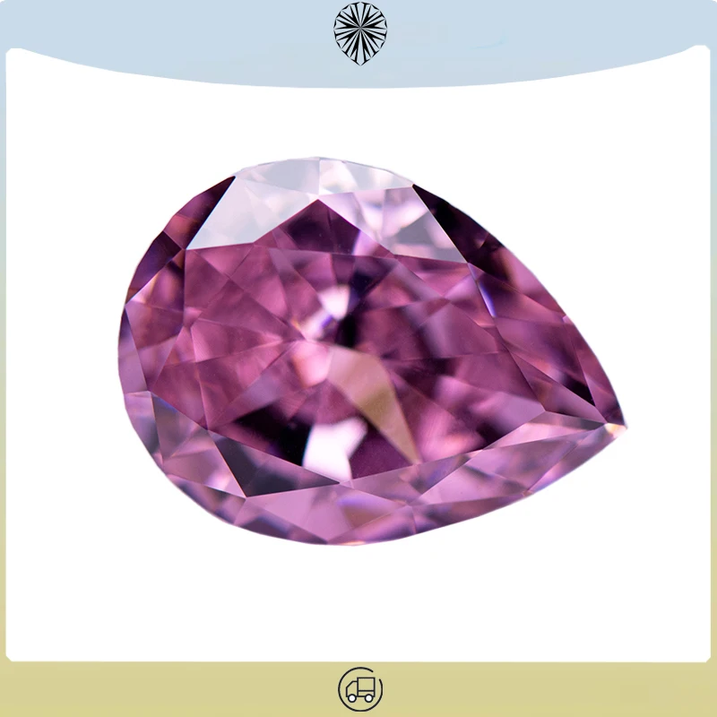 

Cubic Zirconia Crushed Ice Cut Dark Pink Color Pear Shape Charms Beads for Jewelry Making Necklace Ring Materials No Certificate