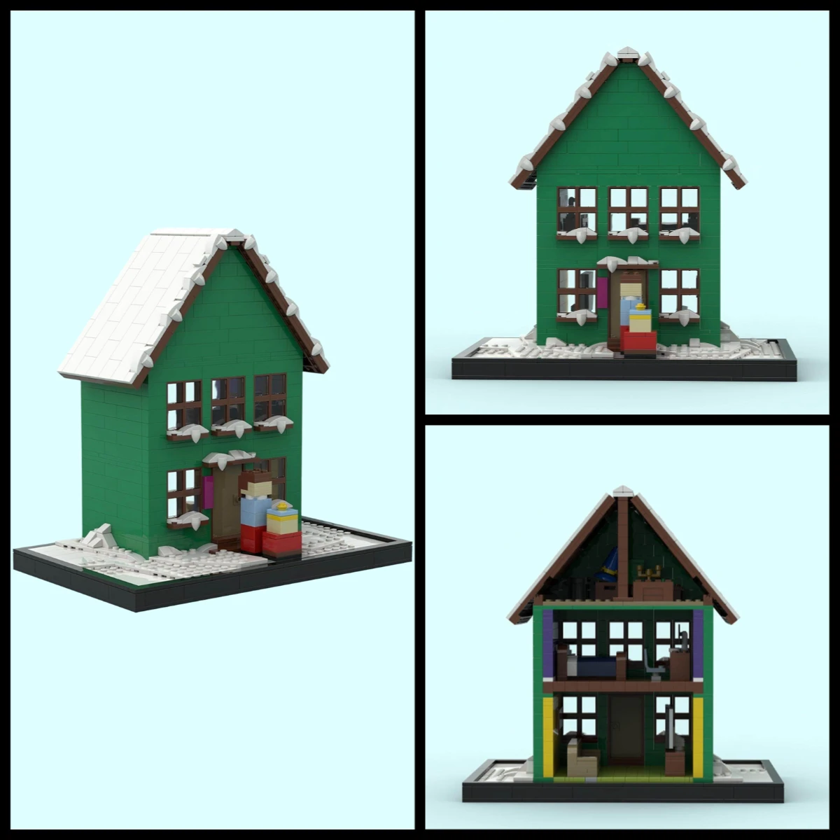 Klassische animierte Architektur-Cartman's Home Park Skyline Bausteine MOC Stan Kyle Kenny Mini-Puppenmodell Kinderspielzeug Geschenk – Detail 5
