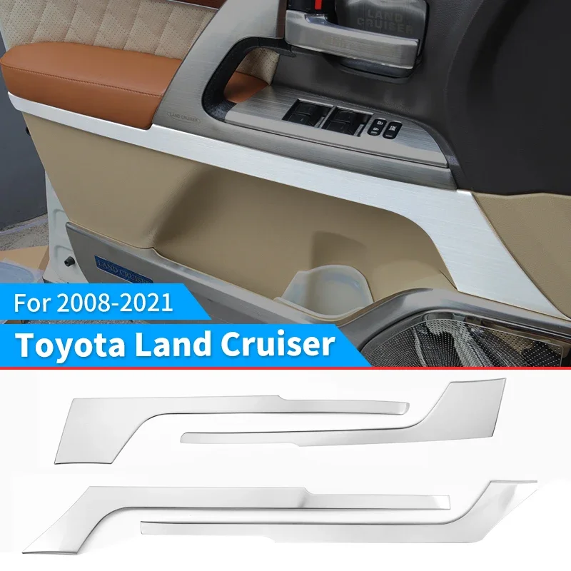 For Toyota Land Cruiser 200 LC200 2008-2021 Interior Door Trim Cover Anti-Scratch Protective Upgrade Modification Accessories