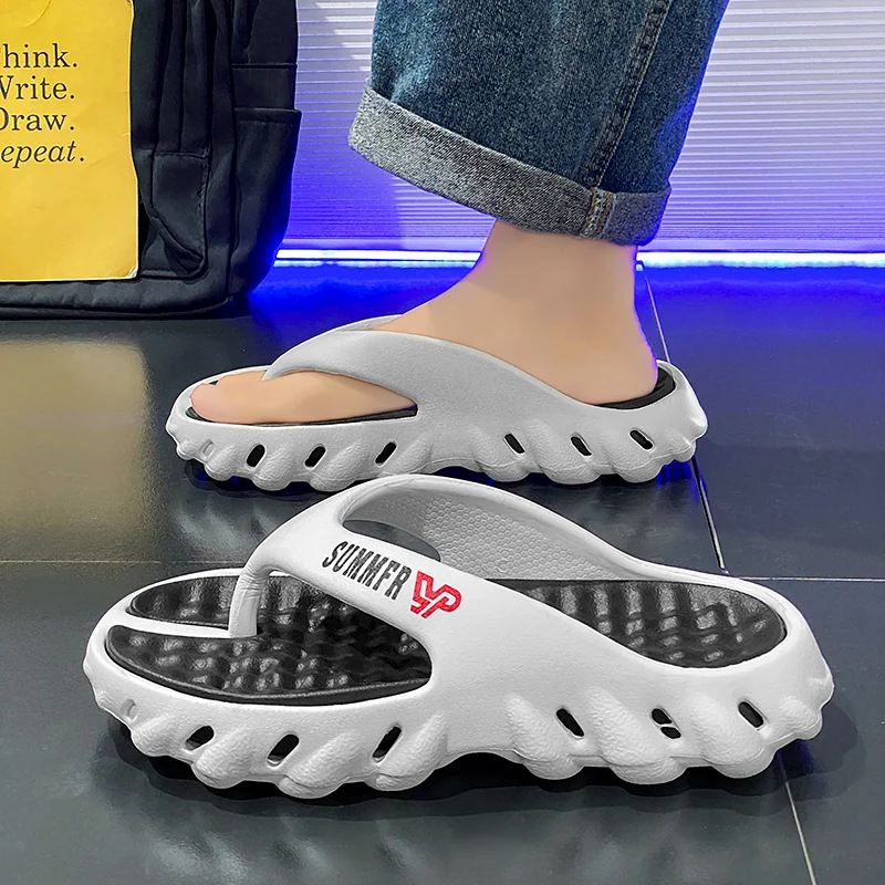 عالية الجودة شبشب رجالي الوجه يتخبط في الهواء الطلق صنادل شاطئ مريحة لينة وحيد الشرائح الرجال عدم الانزلاق النعال المنزل الوجه يتخبط