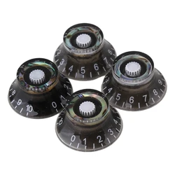 4pcs Black Electric Guitar Speed Control UFO Knobs Albone Blue Green