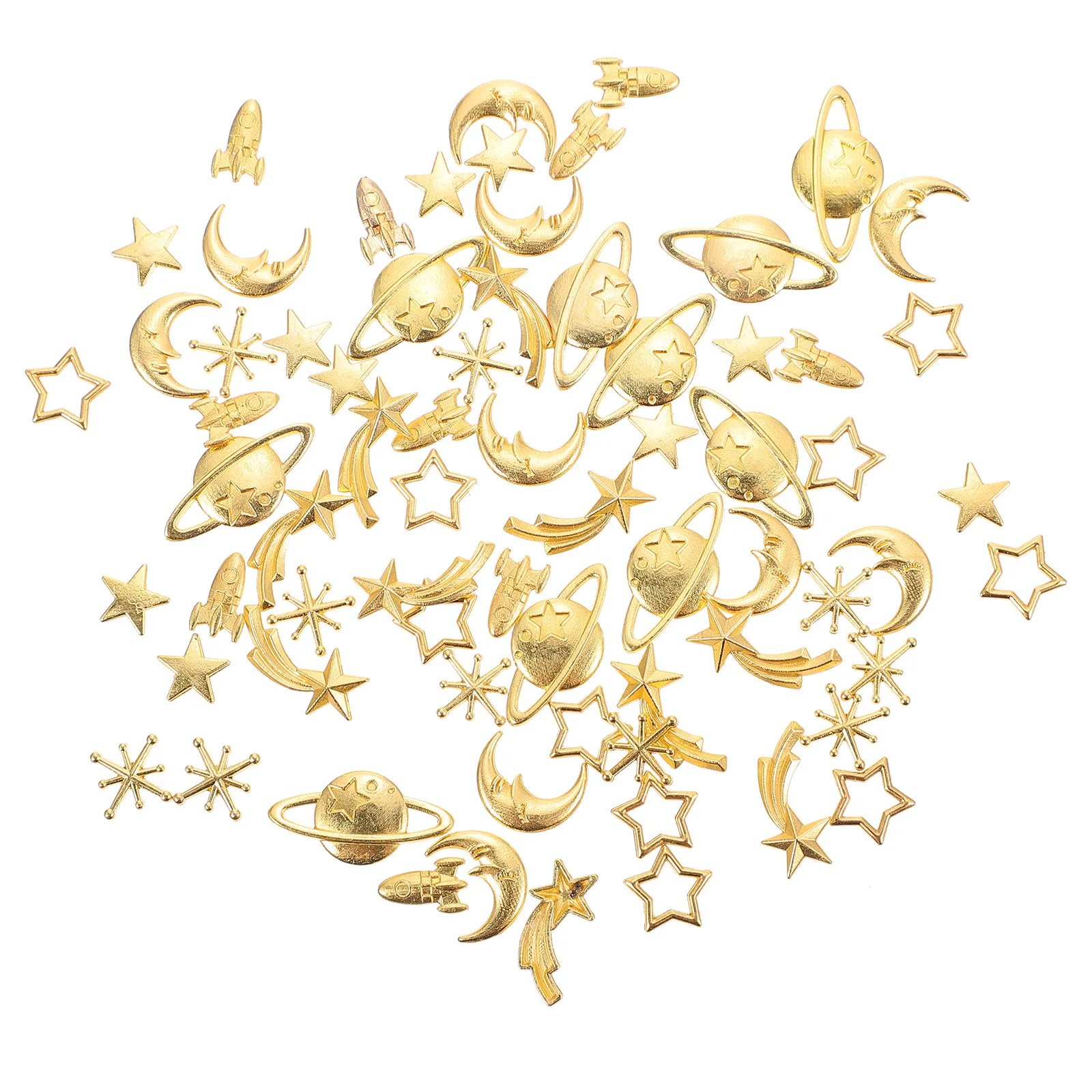70Pcs DIY Accessories Moon Stars Charms Alloy Pendants for Jewelry Making Necklace Bracelet Crafts Supplies Handicraft Materials