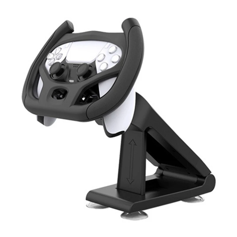 Steering Wheel Races Game Handle Holder Stand For PS5 Controllers Game Ensuring Authentics Experience & Easy Mounting