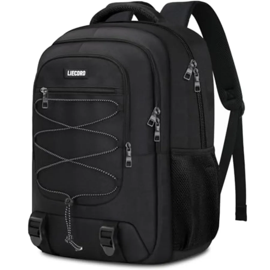 

Black Backpack for Men Women, Backpack for School, School Backpacks for Boys Girls Teens, Laptop Back Pack with Reinforced Stra