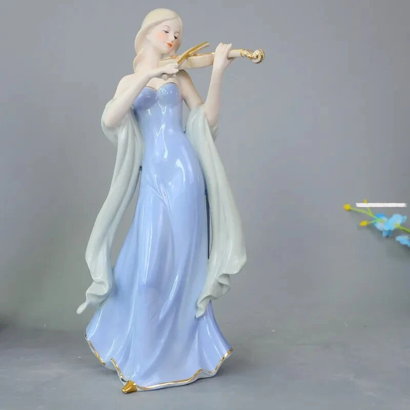 أوروبا السيراميك التماثيل الجمال تأثيث الحرف ديكور المنزل الغربية زخرفة الخزف الحرف اليدوية هدية الزفاف