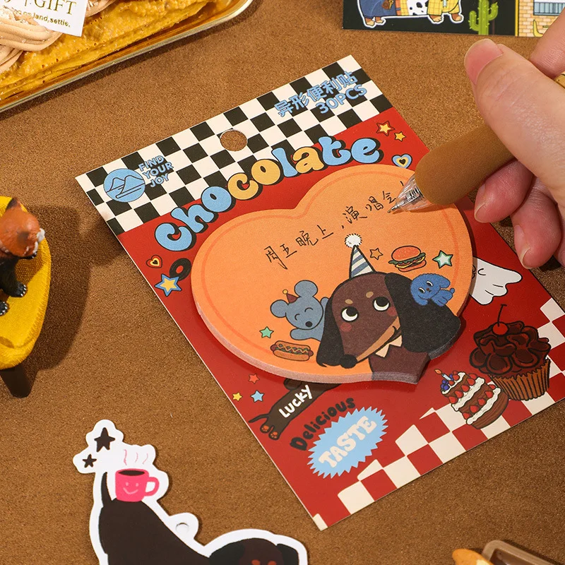 30 Pcs Dog Notepad Small Sticky Notes Dog Funny Cute Note Pads Self Stick Note Pads For Dogs Farm Lover