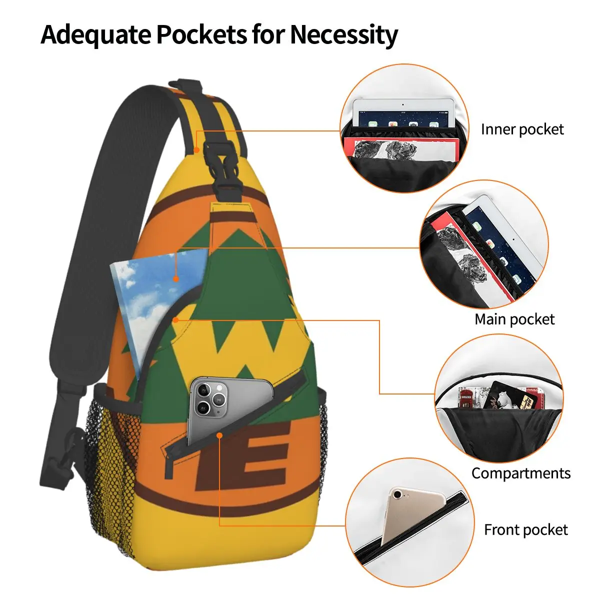 Wilderness Explorer Chest Bag Fashionable Polyester fabric Out Nice gift Customizable