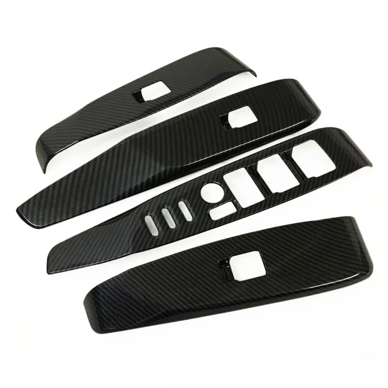 Durable-Window Switch Panel Cover Trim With Seat Memory Button For Toyota Camry 2024 2025 Accessories Carbon Fiber LHD