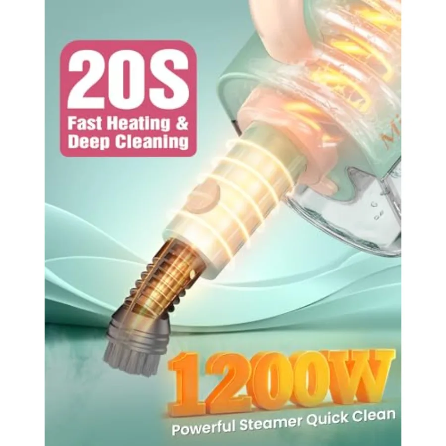 Steam Mop Cleaner Safe High-temp for Deep Cleaning Lightest Detachable Floor Steamer with 2 Steam Mode 3 Adjustable Level Heavy