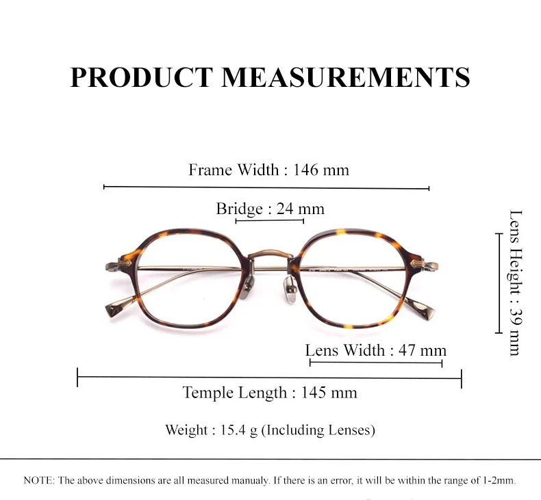 Chashma High End Eyewear Acetate Titanium Round Optical Prescription Glasses Frames Men Spectacles for Recipe Lenses for Women