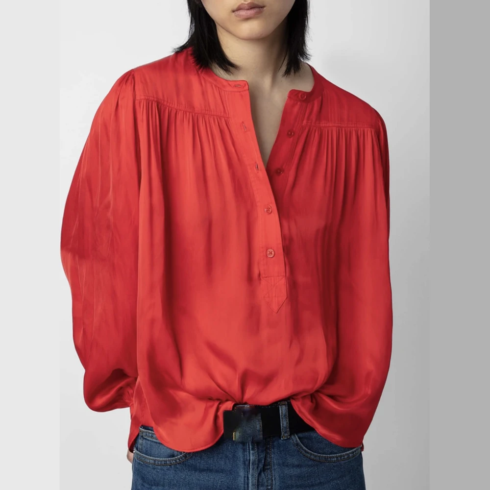 Rowan Clearance Sale Items Women Shirt Vintage Classic Casual Lady Top