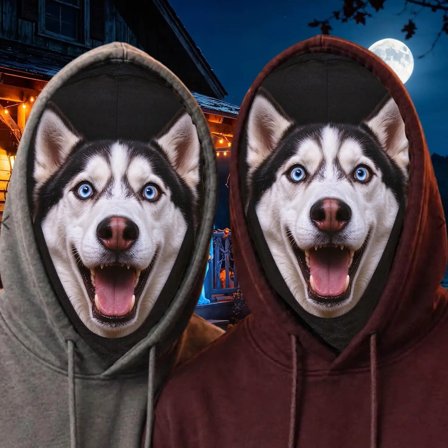 3D Dog Cat Ski Mask Balaclava Ugly Realistic Halloween Cosplay Costume 4