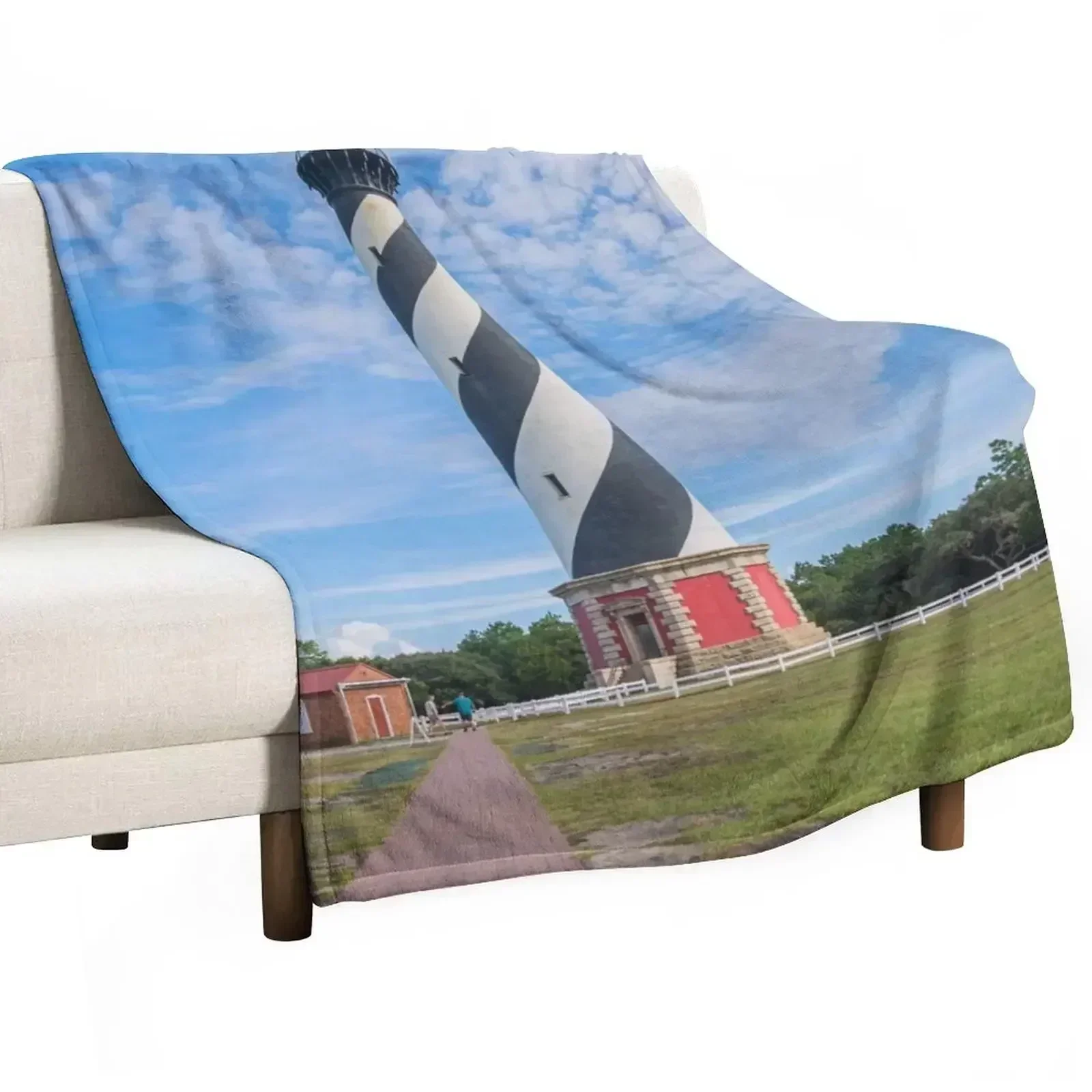 

Cape Hatteras Lighthouse Throw Blanket All Weather Soft Throw Blanket for Sofa