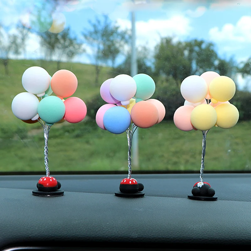 Creative Car Balloon Ornaments Center Console Decoration Auto Interior Balloon Car Decoration For Girls Dashboard Accessories